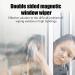 XHTLLO Double Sided Magnetic Window Cleaner with Silicone Squeegee Simultaneous Cleansing for High Rise Window Comfortable Grip Built in Water Storage Sponge Home Window Cleansing Tool - Buy Online on GoSupps.com