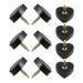 CALLARON 5 Pairs High Heel Tips Replacement Heart Shaped Heel Cap Cover Shoe Replacement High Heel Caps Protectors Heels Tips Replacement Dowels Black