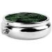 Banana Leaf Green Round Pill Box - 3 Compartment Mini Decorative Travel Organizer for Medicine & Vitamins - Buy Online on GoSupps.com