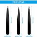 TIESOME 3Pcs Stainless Steel Tweezers Set for Eyebrows - Precision Eyebrow Remover for Women Men - Ideal for Ingrown Hair, Facial Hair, Beard, and Blackhead Removal - Buy Online on GoSupps.com