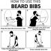 Beard Bib Apron for Men - Non-Stick Waterproof Hair Catcher & Grooming Cloth | Seashell Pattern - Buy Online on GoSupps.com