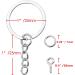 100Pcs Keychain Rings with Chain & Jump Rings for Jewelry Making - 1 Inch/25mm - Buy Online on GoSupps.com