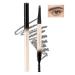 Black Grey Waterproof Eyebrow Pencil Angled Tip Sculpting Retractable Eyebrow Pencil Double Headed Brow Pencil with Spoolie Brush Smooth and Non-Clumping Long Lasting Eye Brow Makeup for Women-04 04 Black Grey