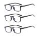 Suertree Blue Light Filter Reading Glasses Men 3 Pack Computer Reading Glasses Visual Aid Eyewear Glasses Reading Aid for Women by 2.5X KS8030
