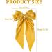 Yellow Big Hair Bow with French Barrette Clip - Satin Silky Hair Accessory for Women and Girls - Buy Online on GoSupps.com