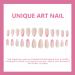 24PCS Press on Nails - Full Cover Long False Nails - French Tip False Nails Fake Nails Short with Glue - Reusable Stick on Nails Tips Nails Easy to Use (Pink White Almond) - Buy Online on GoSupps.com