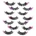 minkissy 7 Pairs False Eyelashes Fluffy Eyelashes Colored Eyelashes Fake Lashes Women Lashes with Color Lash Extension Fake Eyelash Individual Lashes Dense Extend Artificial Fiber