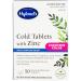 Hyland's Cold Medicine with Zinc, Decongestant and Sore Throat Relief, Homeopathic for Adults, 50 Count Adult Cold Tablets with Zinc