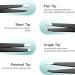 Alyvisun 5PC Professional Stainless Steel Tweezers Set - Anti-Slip Eyebrow Hair Removal for Men & Women - Portable Black Design - Buy Online on GoSupps.com
