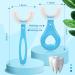 2pcs Kids U-Shaped Silicone Toothbrush Set for Whole Mouth Cleaning - Blue | Ages 2-12 - Buy Online on GoSupps.com
