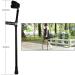 Parten Adjustable Walking Cane Forearm Crutches Underarm Adult Medical Crutches intercultural Handle Based on ergonomics (Grey Double Branch) (Grey Double Branch) Warm as Ever Black Double branch - Buy Online on GoSupps.com