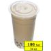 Belinlen 100 Sets 24 oz. Plastic Crystal Clear Cups with Flat Lids for Cold Drinks Iced Coffee Bubble Boba Tea Smoothie etc. (Coming with Extra 20 lids as Bonus) 24oz(100pack)with lids - Buy Online on GoSupps.com