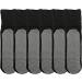 Yacht & Smith 6 Pairs Of Loose Fit Gripper Bottom Diabetic Non-Skid Slipper Black Socks Grippy Hospital Sock Wholesale Bulk One Size 6 Pairs Men Gripper Socks