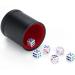 Vuwuma Felt Lined Professional Dice Cup Set - Includes 6 Quiet Dice for Yahtzee Game - Buy Online on GoSupps.com