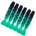 KanCalon 24 Ombre Jumbo Braids - 6 Pieces Synthetic Crochet Hair Extensions (Deep Green & Black) for Stunning Hairstyles - Buy Online on GoSupps.com