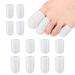 12 pieces 3 sizes gel toe protection breathable bubble toe caps with holes reusable toe covers for women and men for hammer toe toe protection for feet (white)