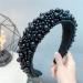 scicent Black Headband Faux Pearl Head Bands Wide Thick Hairbands Bridal Beaded Elegant Hair Hoop Wedding Hair Styling Accessories for Women Girls Black - 16801 - Buy Online on GoSupps.com