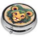 Buy Cartoon Lion Round Pill Box - 3 Compartment Portable Travel Organizer | International Shipping Available - Buy Online on GoSupps.com