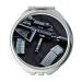 Mirror Travel Mirror gun powder Round Mirror cool gun background pocket mirror portable mirror