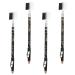Sewroro Lot 4 Crayons Sourcils Cosm tiques Portables Waterproof Pinceau Biseaut et Taille-crayon pour Femmes Utilisables en Maquillage des Sourcils au Quotidien Couleur Noir