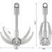 Large Folding Stainless Steel Grappling Hook for Outdoor Survival, Camping, Hiking - 4-Claw Grapple Hook for Tree & Mountain Climbing - Buy Online on GoSupps.com