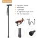 BigAlex Folding Cane - Adjustable & Lightweight Hand Walking Stick for Men and Women - Sleek T Handles - Mobility Aid in Black - Buy Online on GoSupps.com