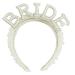 scicent Headband Glitter Padded White Pearls Embellished Hair Bands for Costume Shiny Jeweled Head Bands for Brides and Bridesmaid Fashion Beaded Hairband Wedding Hair Accessories for Women - 28810