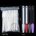 QIMYAR 100 Pcs Coffin Shape Nail Swatch Sticks with Ring - Nail Color Swatches for DIY Home Salon - Transparent/Natural - Buy Online on GoSupps.com
