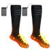 Heated Socks for Men/Women - Upgraded Rechargeable Electric Socks with Large Capacity Battery for 4-8 Hours Heating time Black&Gray