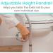 Vive Toilet Safety Rail Frame - Adjustable Non Slip Grab Bars for Bathroom - Fall Prevention for Adults Seniors Elderly Disabled - Padded Handle Support - Medical Device for Home - Buy Online on GoSupps.com