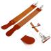 MAVIS LAVEN Genuine Leather Strop Strap Barber Straight Folding Knife Shave Sharpener Sharpening Belt