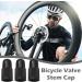 10 Durable Black Valve Caps for Bicycle Tires - Fits Dunlop & Presta Valves | Hard Plastic Tire Valve Covers - Buy Online on GoSupps.com