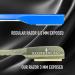 Professional Razor Holder - Ultra 3mm Exposed Straight Razor Holder for Short & Long Blades - Safe Clip System (Gold - Buy Online on GoSupps.com