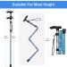 Supregear Folding Walking Stick - Adjustable & Collapsible Lightweight Walking Aid - Blue Floral Design for Elderly Men & Women - Buy Online on GoSupps.com