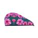 Pink Flowers SamLng Coral Velvet Dry Hair Cap Perfect for Home Travel Pool Parties Beaches Baths and More