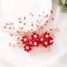 Beavorty Flower Hair Combs Wedding Side Comb Bridal Side Combs Wedding Hair Clip Pearl Comb Clip Crystal Headpiece Handmade Comb Crystal Hair Comb Floral Bridal Clip Manual Headgear Bride - Buy Online on GoSupps.com