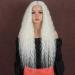D BUT Wig Super Long Lace Front Wigs with Film Base Synthetic Hair Water Wave Wigs 6 Middle Parting Synthetic Fiber (71cm Ice Queen Platinum) 1 Piece (Pack of 1) 1001C