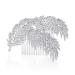 Ipetboom Bridal Headpiece Tiara Hair Comb Slide Clip Hairpiece Hair Comb Clip Bridal Wedding Hair Comb Dress Rhinestone Bride Rhinestone Comb