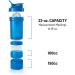 BlenderBottle ProStak Black 22 oz | Durable & Convenient Mixing Solution - Buy Online on GoSupps.com