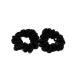 Zac's Alter Ego Pair of Black Faux Synthetic Curly Hair Scrunchies