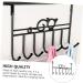 LABRIMP College Essentials 7 Door Hook Towel Hooks Cabinet Hooks Wood Decor Coat Hook Coat Hanger No Trace Bedroom Door Office 42X22CM Black - Buy Online on GoSupps.com