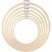 Pllieay Bamboo Embroidery Hoops Set - 6 Pieces, 4-10 Inch Sizes for Cross Stitch and Sewing Crafts - Buy Online on GoSupps.com
