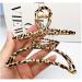 5 Pcs Large Metal Claw Clips for Thick Hair - Gold Leopard Print Jaw Clips for Women - Buy Online on GoSupps.com