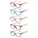 JOSCHOO 5 Pack Reading Glasses Blue Light Blocking Anti Eyestrain Computer Reading Glasses for Women and Men Readers 5 Mix Clour 0.0 x