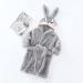 Miyanuby Soft Flannel Baby Bathrobe - Animal Hoodie Nightwear for 2-3 Year Old Boys & Girls | Perfect Gift in Gray - Buy Online on GoSupps.com