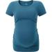 LAPASA Women's Maternity Tops - Soft Modal Cotton Pregnancy Tshirts - Side Ruched - Crew Neck - Short Sleeve Tees - Dark Green/Pink/Off White - XL L55 - Buy Online on GoSupps.com