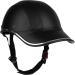 Bicycle Baseball Helmets Bike Helmet Adults- ABS Leather Cycling Safety Helmet with Adjustable Strap for Adult Men Women Black (Size: 21.6-24.4in) Black One Size