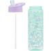 700ml Leopard Print Water Bottle with Straw - Light Blue | Stylish Hydration Choice - Buy Online on GoSupps.com