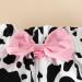 UUAISSO Baby Girls Cow Print Ruffled Outfit Set - Pink, 3-6 Months - Buy Online on GoSupps.com