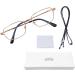 Buy Stylish Reading Glasses for Men & Women | Metal Rectangular Frame with Comfort Spring Hinge & Strap | Gold 1.5 Diopters - Shop Internationally - Buy Online on GoSupps.com